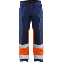 Housut Blåkläder Highvis 1551, stretch, sininen/huomio-oranssi