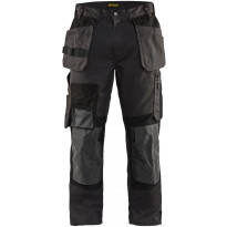 Riipputaskuhousut Blåkläder 1554 Stretch, tummanharmaa/musta