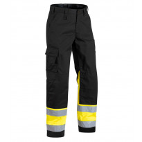 Huomiohousut Blåkläder 1564 Highvis, musta/keltainen