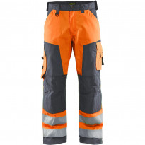 Huomiohousut Blåkläder 1566 Highvis, huomio-oranssi/harmaa