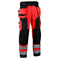 Softshell-riipputaskuhousut Blåkläder 1567 Highvis, punainen/musta