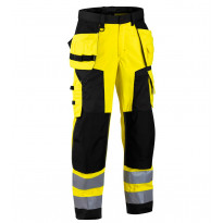 Riipputaskuhousut Blåkläder 1568 Highvis, keltainen/musta