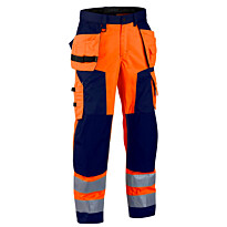 Riipputaskuhousut Blåkläder 1568 Highvis, oranssi/sininen