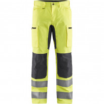 Huomiohousut Blåkläder 1585 Highvis Stretch, huomiokeltainen/harmaa