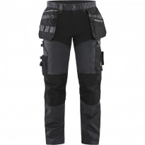 Riipputaskuhousut Blåkläder 1599 Stretch, tummanharmaa/musta