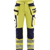 Riipputaskuhousut Blåkläder 1997 Highvis, stretch, huomiokeltainen/sininen