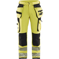 Riipputaskuhousut Blåkläder 1997 Highvis, stretch, huomiokeltainen/musta