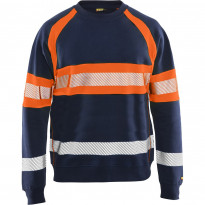 Collegepaita Blåkläder 3359 Highvis, mariininsininen/huomio-oranssi