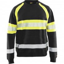 Collegepaita Blåkläder 3359 Highvis, musta/huomiokeltainen