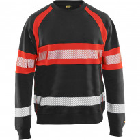 Collegepaita Blåkläder 3359 Highvis, musta/huomiopunainen