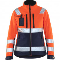 Naisten softshell-takki Blåkläder 4902 Highvis, huomio-oranssi/sininen