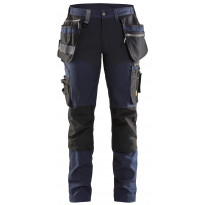 Naisten riipputaskuhousut Blåkläder 7115 Stretch, tummansininen/musta