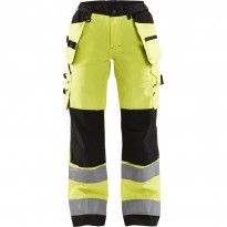 Naisten riipputaskuhousut Blåkläder 7156 Highvis, huomiokeltainen/musta