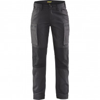 Naisten housut Blåkläder 7159 Stretch canvas, tummanharmaa/musta
