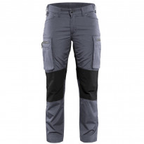 Naisten housut Blåkläder 7159 Stretch, harmaa/musta