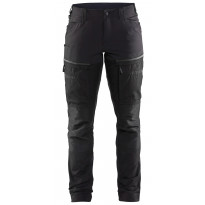 Naisten housut Blåkläder 7166 Stretch, musta/tummanharmaa