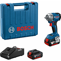Akkuiskumutterinväännin Bosch Professional GDS 18V-350, 18V, 2x4.0Ah akuilla + L-Case