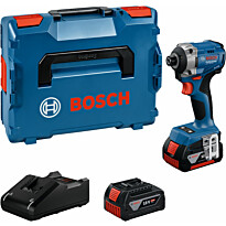 Akkuiskuväännin Bosch Professional GDR 18V-215, 18V, 2x4.0Ah akuilla + L-Boxx