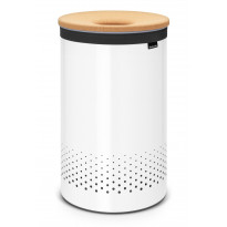 Pyykkikori Brabantia 60L, Quick-Drop White/Cork Brown