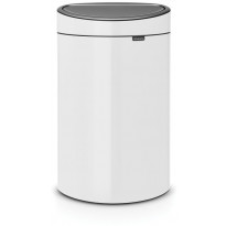 Roska-astia Brabantia Touch Bin, 40L, White