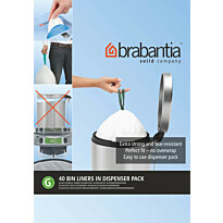Roskapussi Brabantia PerfectFit G, 23-30 Litraa, 40 kpl x 10 jakelupakkausta