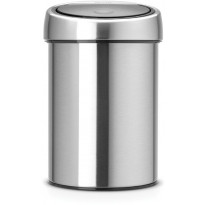 Roska-astia Brabantia Touch Bin, 3L, Matt Steel Fingerprint Proof