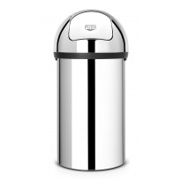 Roska-astia Brabantia Push Bin 60L, Brilliant Steel