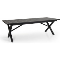 Pöytä Hillmond, jatkettava, 100x238/297cm, musta/harmaa puu