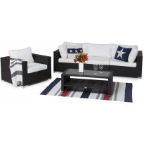 Oleskeluryhmä Iittala 4, musta, polyrottinki