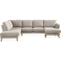 U-sohva Trend Lyx 6 ist vasen beige/tammi