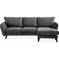 Divaanisohva Trend Lyx 3 ist oikea, tummanharmaa/musta