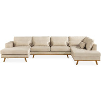 U-sohva Copenhagen 4 ist sametti oikea beige
