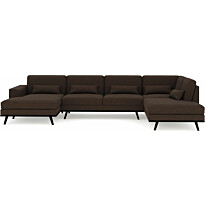U-sohva Concept 55 Copenhagen 5 ist oikea ruskea/musta