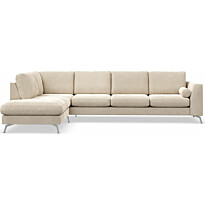 Kulmasohva Scandinavian Choice Ocean Lyx 4 ist vasen sametti beige/kromi