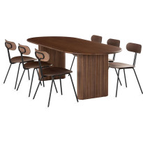 Ruokailuryhmä Noira 220cm 6 tuolia ruskea