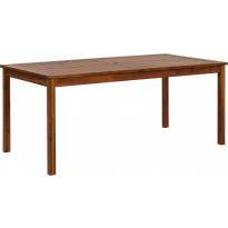 Ruokapöytä Viksten, 180x80cm, ruskea