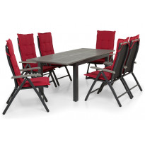 Ruokailuryhmä Sitges 6 Sitges säätötuolilla 152-210 cm ei sisällä pehmusteita