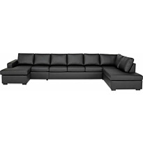 U-sohva Scandinavian Choice Crazy XXL 6 ist oikea matalat jalat musta