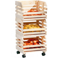 Säilytyshylly pyörillä Fruta, beige