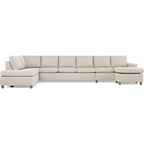 U-sohva Scandinavian Choice Crazy XXL 6 ist vasen korkeat pyöreät jalat beige/tammi