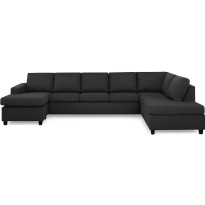U-sohva Scandinavian Choice Crazy XL 6 ist oikea antrasiitti/musta