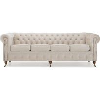 Sohva Bloomington Chesterfield Deluxe 4 ist sametti beige