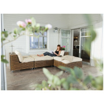 Lounge-nojatuoli Chichester, 2 kpl ja 2 divaaniosaa, ruskea