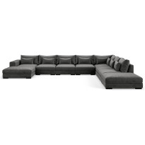 U-Moduulisohva Bloomington Dubai L 8 ist sametti harmaa oikea