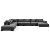 U-Moduulisohva Bloomington Dubai L 8 ist sametti harmaa vasen