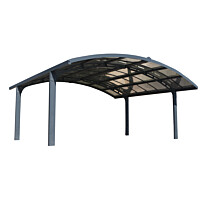Autokatos Palram-Canopia Arizona Breeze Wings&amp;Arch, 26.9m², kahdelle autolle, tummanharmaa/harmaa