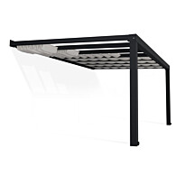 Terassikatoksen kattoverho Palram-Canopia Stockholm, 3.4x5.2m, valkoinen, Verkkokaupan poistotuote