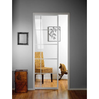 Liukuovi seinän sisään Stella Pocket Door M11, ristikko, 1125x2040mm, valkoinen