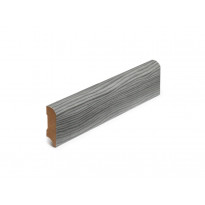 Jalkalista Cent, 12x42x3050mm, MDF, harmaa tammi