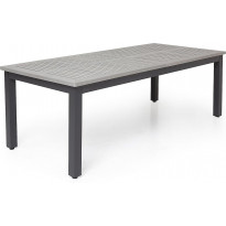 Ruokapöytä Monaco, jatkettava, 100x220/280cm, musta/harmaa